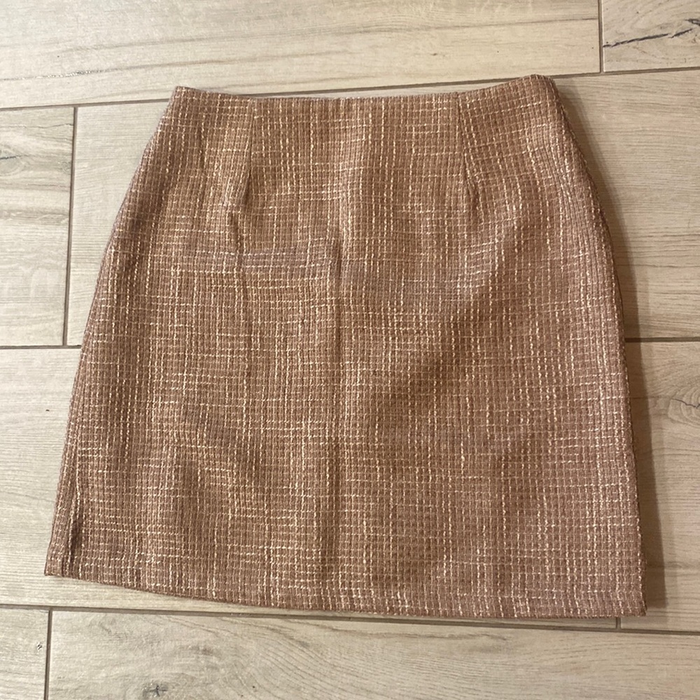 Pink Lily Tweed Mini Skirt NWOT